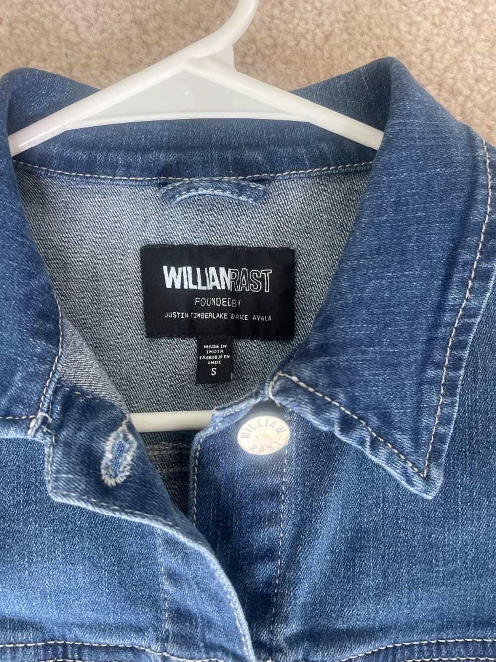 William Rast Embroidered Jean Jacket Small - Picture 7 of 8